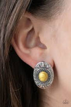 Load image into Gallery viewer, Stone Tiki Yellow Post Earrings