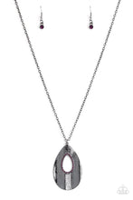Load image into Gallery viewer, Stop Teardrop and Roll Purple Necklace - Angie's $5.00 Bling