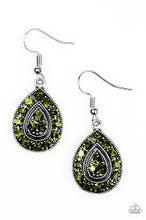 Load image into Gallery viewer, Storming Shimmer Green Earrings