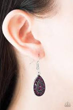 Load image into Gallery viewer, Storming Shimmer Purple Earrings