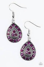 Load image into Gallery viewer, Storming Shimmer Purple Earrings