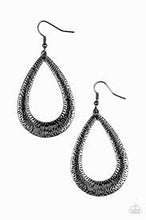 Load image into Gallery viewer, Straight Up Shimmer Black Earrings
