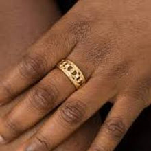 Load image into Gallery viewer, Street Cred Gold Skinny Band Ring