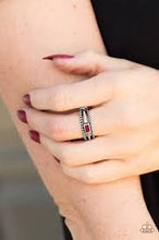 Load image into Gallery viewer, Street Edge Red Skinny Band Ring