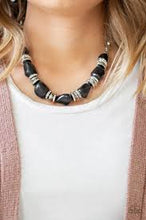 Load image into Gallery viewer, Stunningly Stone Age Black Necklace - Angie's $5.00 Bling