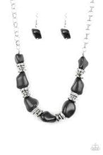Load image into Gallery viewer, Stunningly Stone Age Black Necklace - Angie's $5.00 Bling