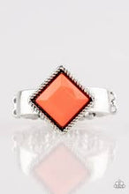 Load image into Gallery viewer, Stylishly Fair and Square Orange Skinny Band Ring