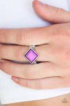 Load image into Gallery viewer, Stylishly Fair and Square Purple Skinny Band Ring