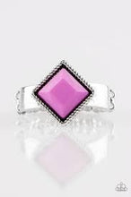 Load image into Gallery viewer, Stylishly Fair and Square Purple Skinny Band Ring