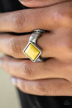 Load image into Gallery viewer, Stylishly Fair and Square Yellow Skinny Band Ring