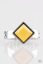 Load image into Gallery viewer, Stylishly Fair and Square Yellow Skinny Band Ring
