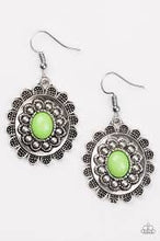 Load image into Gallery viewer, Summer Blooms Green Earrings
