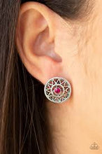Load image into Gallery viewer, Sunlit Splendor Pink Post Earrings