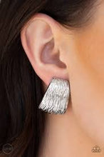 Load image into Gallery viewer, Superstar Shimmer Silver Clip On Earrings