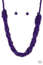 Load image into Gallery viewer, Tahiti Tropic Purple Wood Necklace - Angie's $5.00 Bling