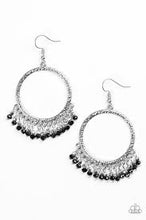 Load image into Gallery viewer, Tambourine Tango Black Earrings