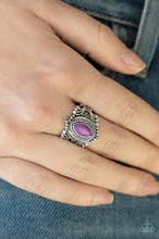 Load image into Gallery viewer, Tangy Texture Purple Skinny Band Ring