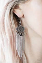 Load image into Gallery viewer, Tantalizing Tassel Silver Earrings