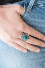 Load image into Gallery viewer, Target Trance Blue Ring - Angie's $5.00 Bling