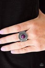 Load image into Gallery viewer, Tangy Texture Purple Skinny Band Ring