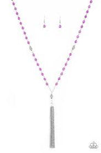 Load image into Gallery viewer, Tassel Takeover Purple Necklace - Angie's $5.00 Bling