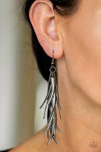 Load image into Gallery viewer, Tasseled Talons Black Earrings