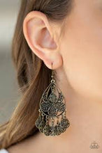 Load image into Gallery viewer, Teardrop Tempo Brass Earrings