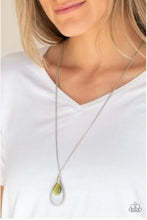 Load image into Gallery viewer, Teardrop Tranquility Green Necklace