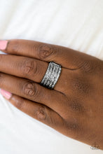 Load image into Gallery viewer, Texture Timbre Black Ring - Angie's $5.00 Bling