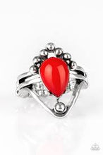 Load image into Gallery viewer, The Bold and the Bead-iful Red Skinny Band Ring