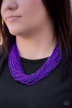 Load image into Gallery viewer, The Show Must Congo On Purple Seed Bead Necklace - Angie's $5.00 Bling