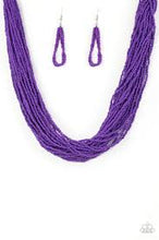 Load image into Gallery viewer, The Show Must Congo On Purple Seed Bead Necklace - Angie's $5.00 Bling