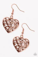 Load image into Gallery viewer, The Truth Hearts Copper Earrings