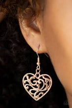 Load image into Gallery viewer, The Truth Hearts Rose Gold Earrings