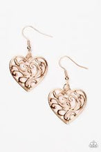 Load image into Gallery viewer, The Truth Hearts Rose Gold Earrings