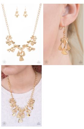 The Sands of Time Gold Blockbuster Necklace - Angie's $5.00 Bling