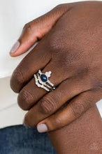 Load image into Gallery viewer, Timeless Tiaras Blue Skinny Band Ring