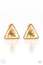 Load image into Gallery viewer, Timeless in Triangles Gold Clip On Earrings