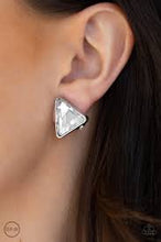 Load image into Gallery viewer, Timeless in Triangles White Clip On Earrings