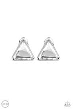 Load image into Gallery viewer, Timeless in Triangles White Clip On Earrings