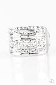 Top Dollar Drama White Ring - Angie's $5.00 Bling