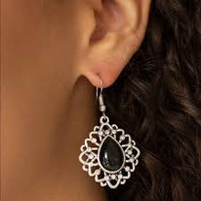 Load image into Gallery viewer, Totally Glown Away Black Earrings