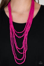 Load image into Gallery viewer, Totally Tonga Pink Seed Bead Necklace