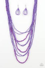 Load image into Gallery viewer, Totally Tonga Purple Seed Bead Necklace - Angie's $5.00 Bling