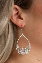 Load image into Gallery viewer, Town Car White Earrings