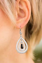 Load image into Gallery viewer, Tranquil Teardrops Black Earrings