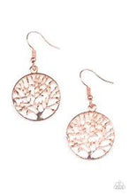 Load image into Gallery viewer, Tree Ring Circus Copper Earrings