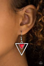 Load image into Gallery viewer, Triassic Princess Red Earrings