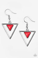 Load image into Gallery viewer, Triassic Princess Red Earrings