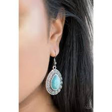 Load image into Gallery viewer, Tribal Tango Turquoise Earrings